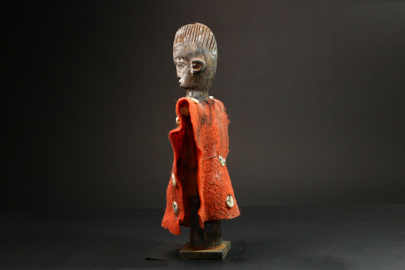 Handcrafted African Nkisi N'kondi Figure - Wooden Voodoo Doll Statue Art-G3106