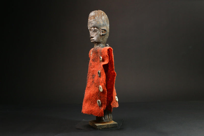 Handcrafted African Nkisi N'kondi Figure - Wooden Voodoo Doll Statue Art-G3106