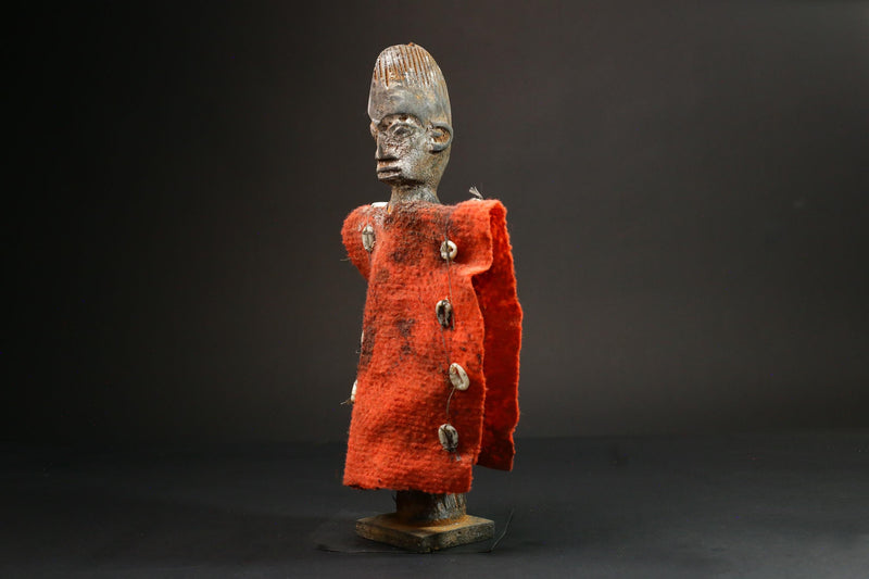 Handcrafted African Nkisi N'kondi Figure - Wooden Voodoo Doll Statue Art-G3106