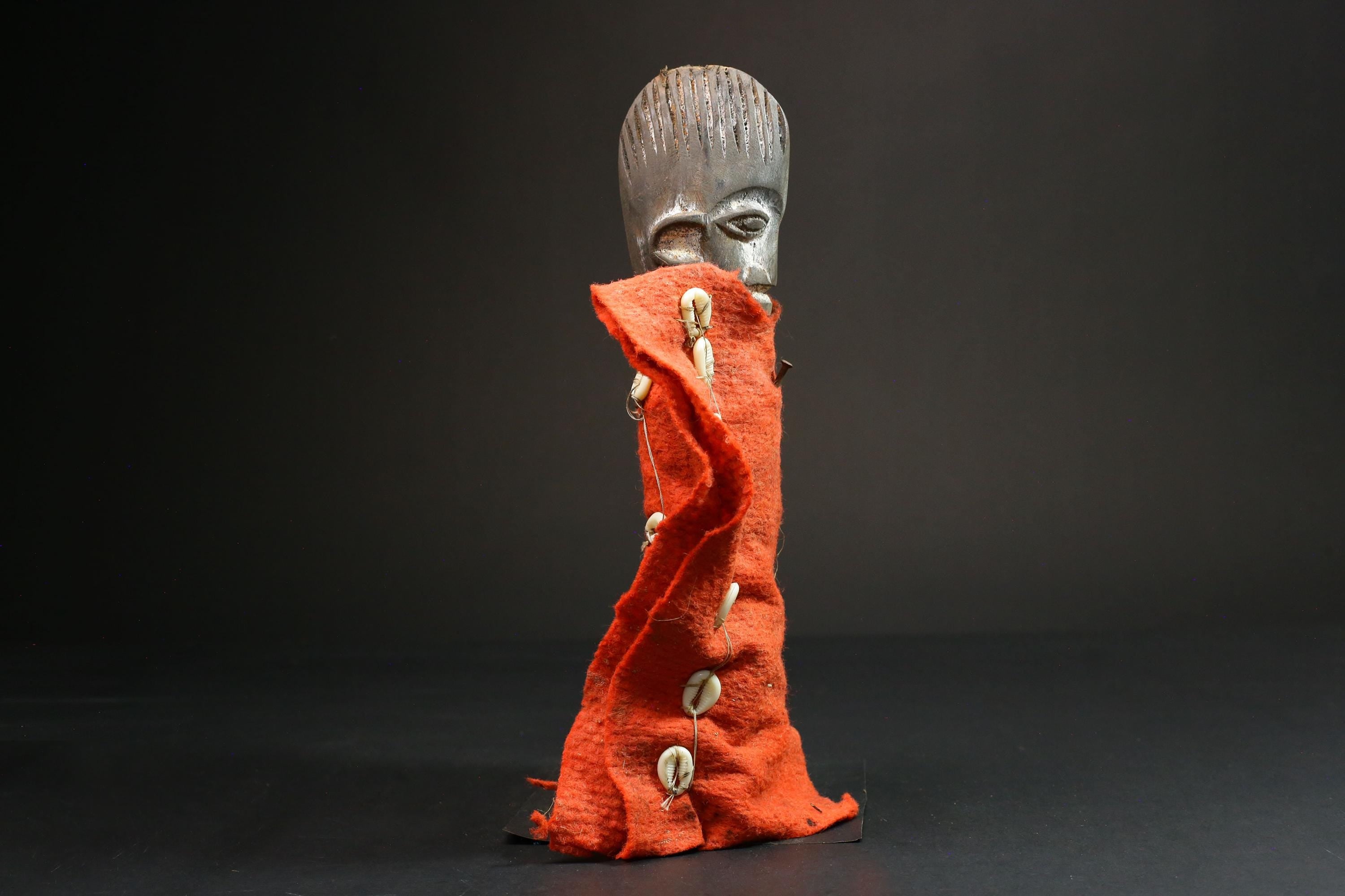 Handcrafted African Nkisi N'kondi Figure - Wooden Voodoo Doll Statue Art-G3107
