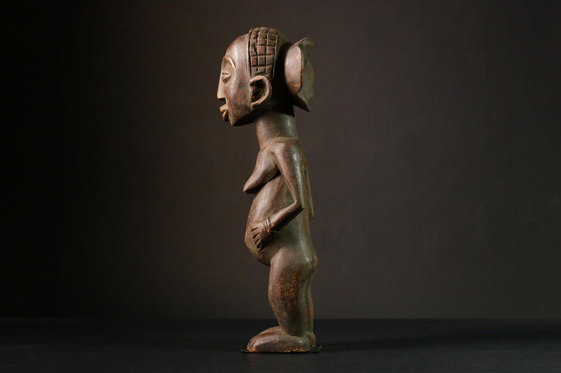 African sculpture Salampasu Wood Figure Sculpture - Carved Tribal Art Wooden Statue Decor-8062