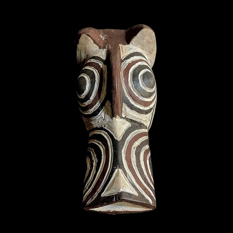 African Bobo Cow Mask Unique Hand-Carved Tribal Face Art by Charlie Evaristo Decorative Wooden Wall Hanging for Ethnic Home Decor Piece-9160