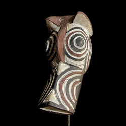 African Bobo Cow Mask Unique Hand-Carved Tribal Face Art by Charlie Evaristo Decorative Wooden Wall Hanging for Ethnic Home Decor Piece-9160