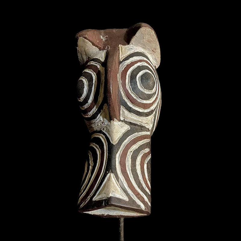 African Bobo Cow Mask Unique Hand-Carved Tribal Face Art by Charlie Evaristo Decorative Wooden Wall Hanging for Ethnic Home Decor Piece-9160