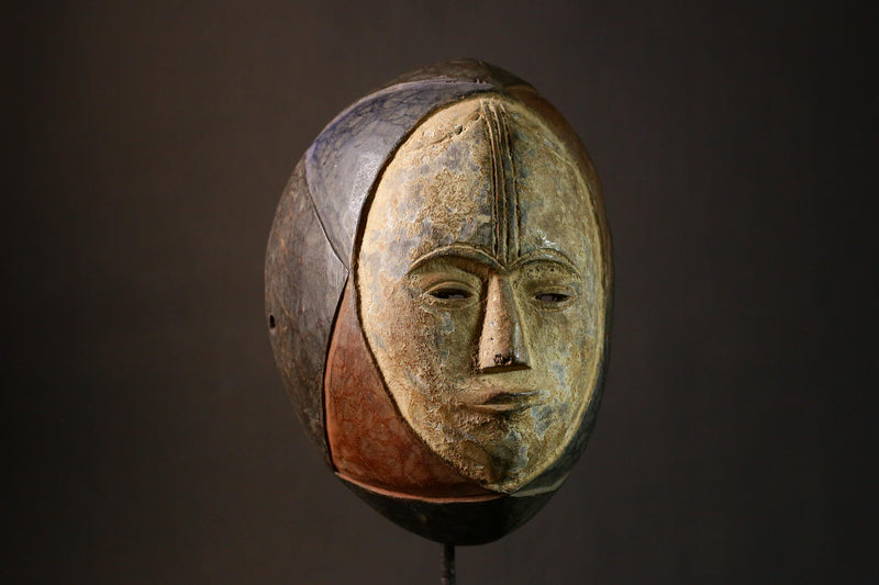 African Mask Home Décor Hand-Carved Tribal Female Mask - Mmwo Igbo Wood Art Collectible Decor-G1737