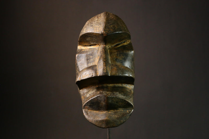 African mask Hand-Carved Dan Tribal Mask - Kran Kaogle Wall Art Decor Collectible Dan Kran Kaogle-6447