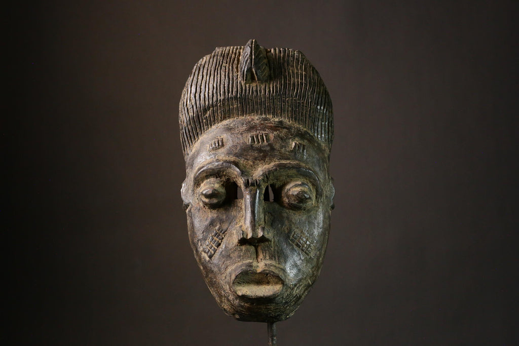 African Mask Lega African Mask Bwami Society Tribal Primitive Art for Home Decor- G3383