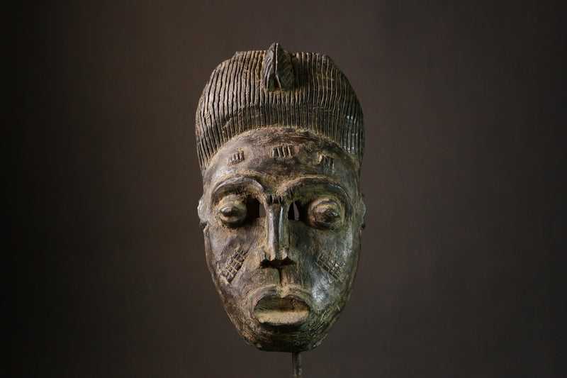 African Mask Lega African Mask Bwami Society Tribal Primitive Art for Home Decor- G3383