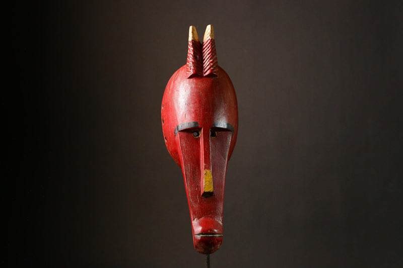 African Mask Handmade African Bambara Mask Vintage Wall Hanging Art Unique Home Decor Piece - G3378