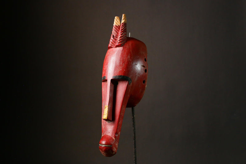 African Mask Handmade African Bambara Mask Vintage Wall Hanging Art Unique Home Decor Piece - G3378