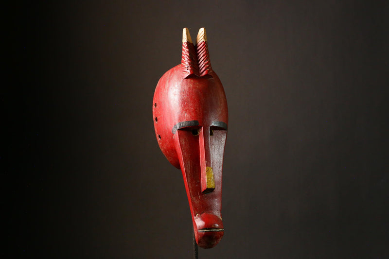 African Mask Handmade African Bambara Mask Vintage Wall Hanging Art Unique Home Decor Piece - G3378