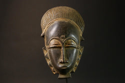 African Tribal Art Wood Carved Guro Secret Society Mask - Unique Wall Decor Mask for Home - Ethnic Art Piece Masks for wall - 4560