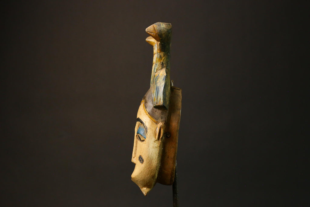African Tribal Guro Face Mask Unique Hand-Carved Wooden Wall Hanging Decor Ethnic Art Mask for Home Masks for wall-9183