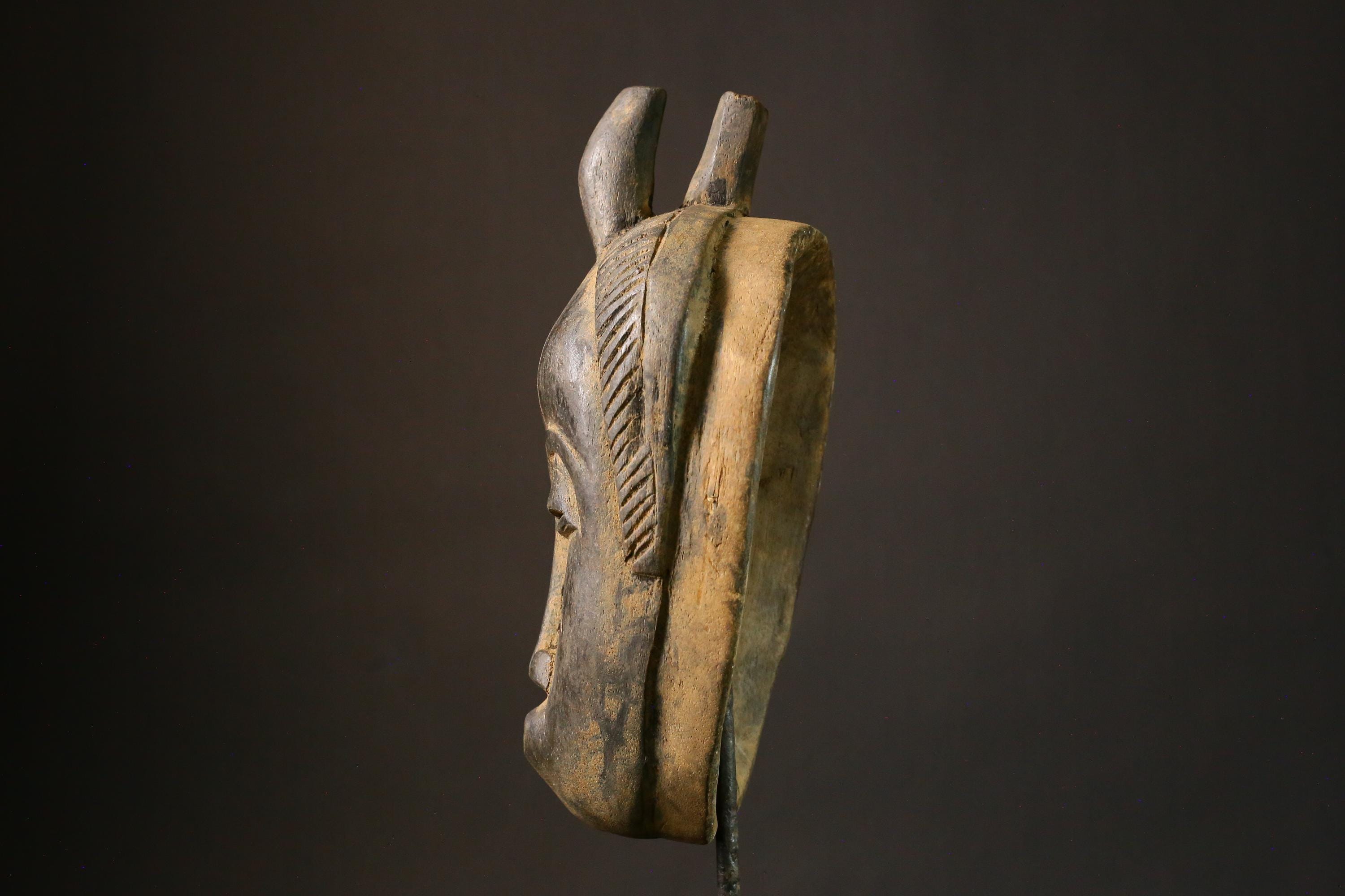African masks Guro Wooden Carved African Mask Decorative Wall Art Home Decor Collectible masks for wall-G1824