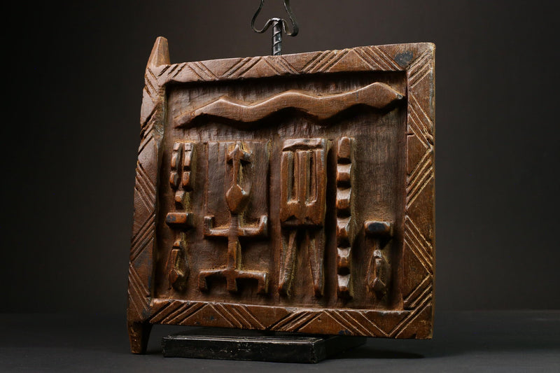 African Yoruba Granary Door Hand Carved Wall Hanging Home Décor statue-G3150