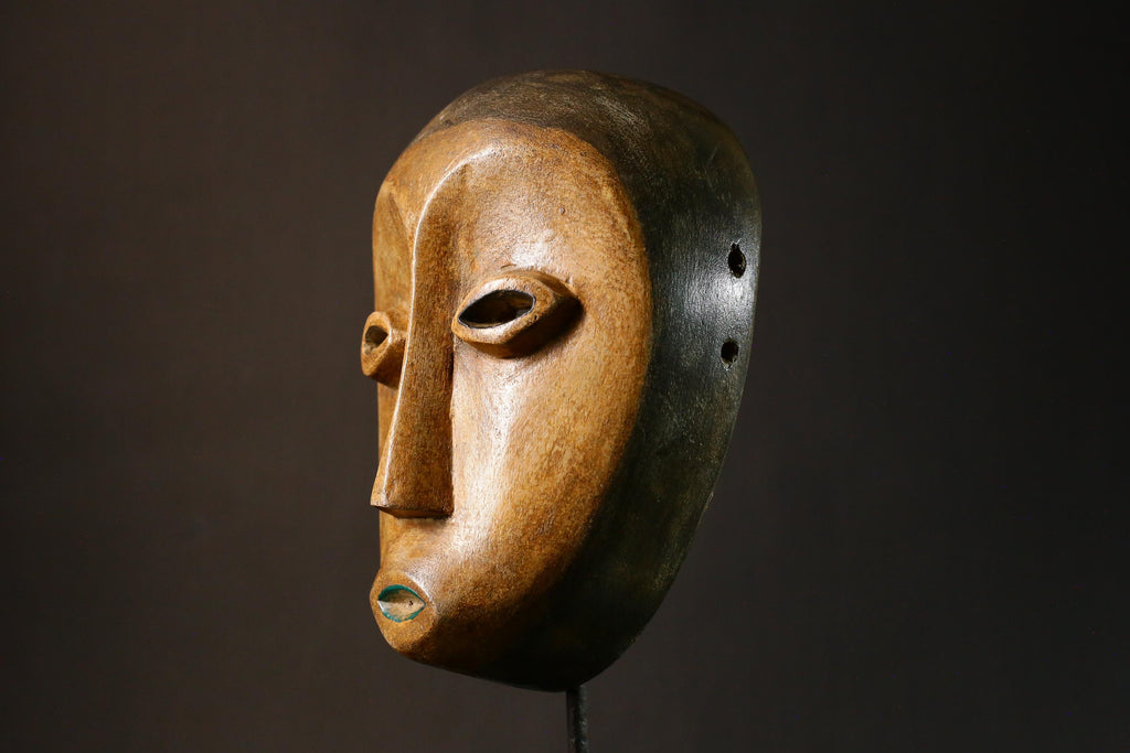African Mask Limu Face Mask Bwami Society Art from Democratic Republic of Congo Unique Decor G3393