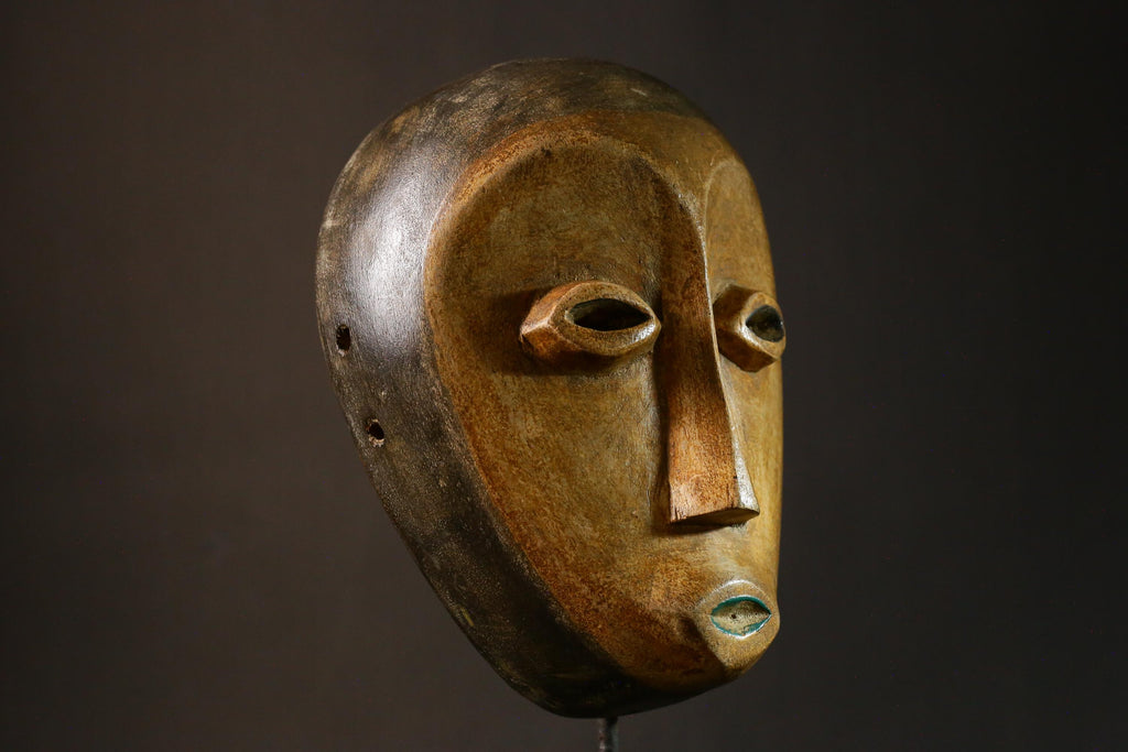 African Mask Limu Face Mask Bwami Society Art from Democratic Republic of Congo Unique Decor G3393