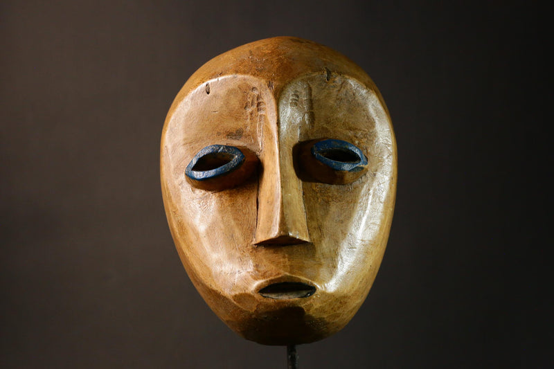 African Mask Hand Carved Lega Masks Tribal Wood Wall Art Unique Home Decor Authentic Cultural Collection Display Pieces-G3409