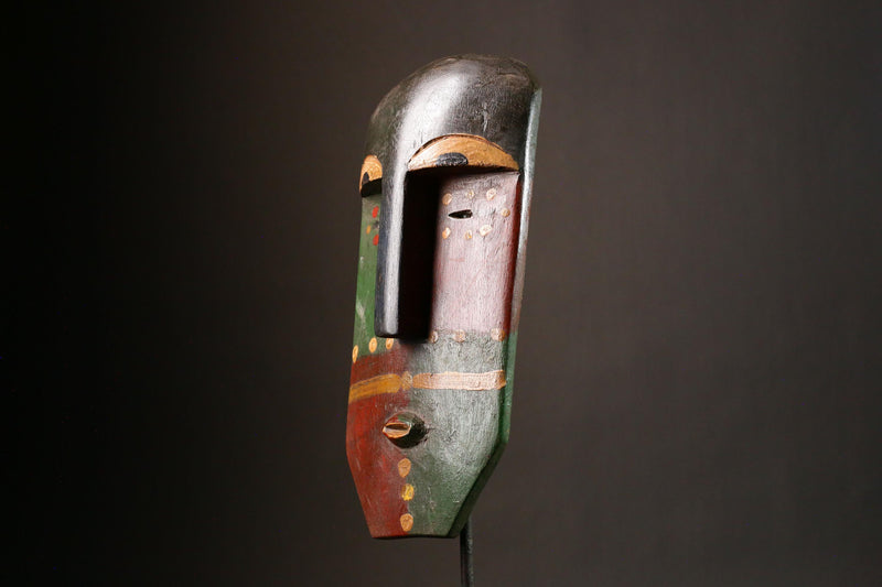 African Mask Authentic Lega Mask African Handcrafted Tribal Art from Congo Unique Wall Decor Cultural Home Display Piece-G3404