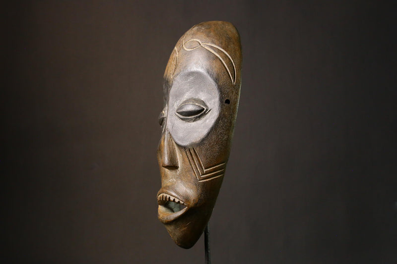 African Hand Carved Igbo Mask Nigerian Tribal Wood Art Authentic African Wall Decor Unique Home Display Piece-G1860