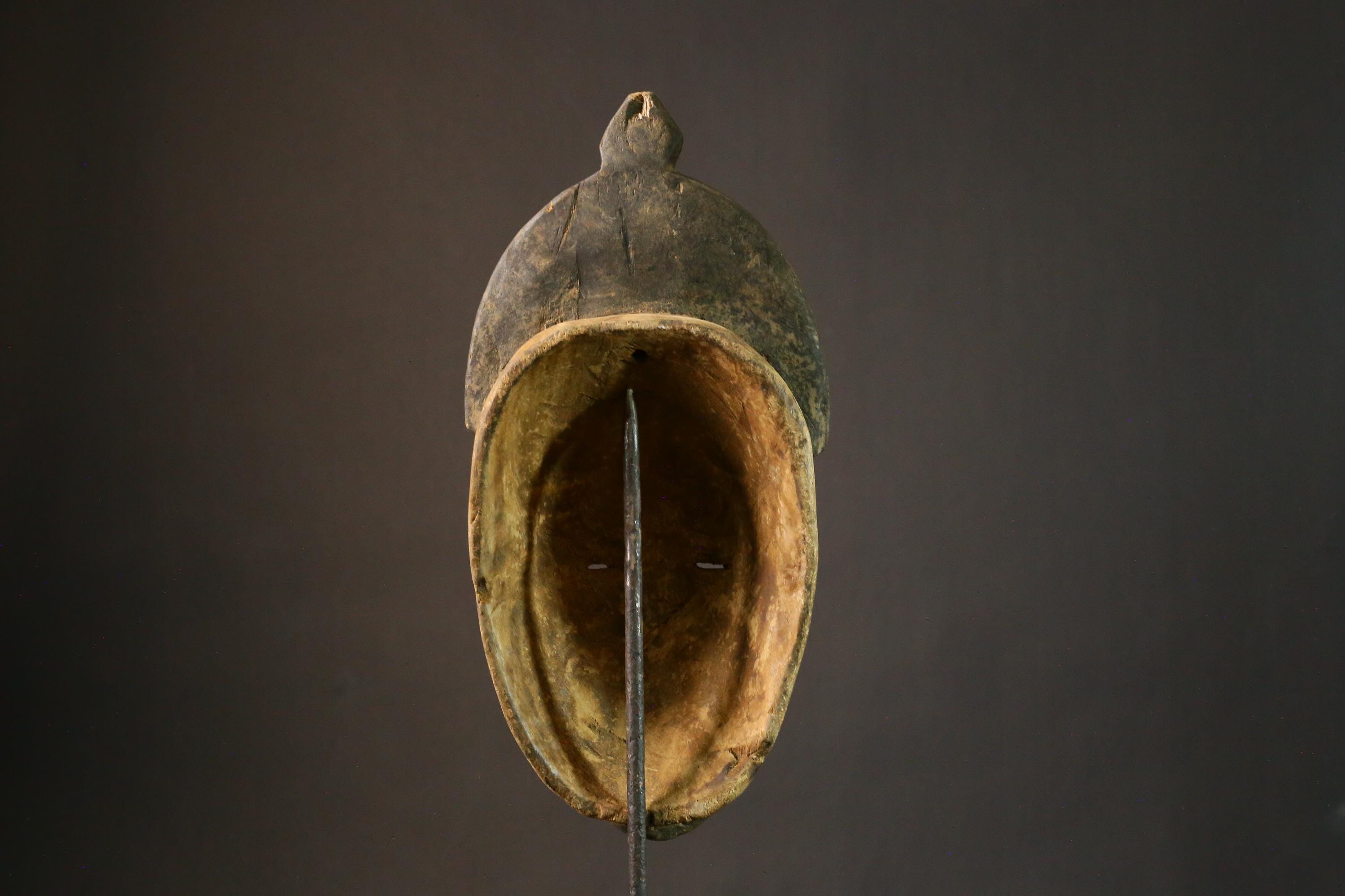 African Masks Hand Carved Guro Mask Tribal Face Wood Art Unique Wall Decor Authentic Cultural Home Display Piece-G1856