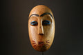 African mask Antique Mask Black and Red Tribal Art Decor with White Teeth Remnants Unique Collectible Home Display Piece -G3426