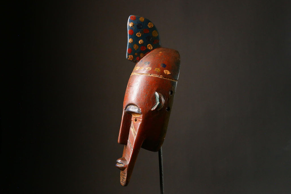 African Mask Antique Bambara Mask of Kore Tribal Art from Mali Unique Collectible Cultural Decor Piece for Home Display-G3425