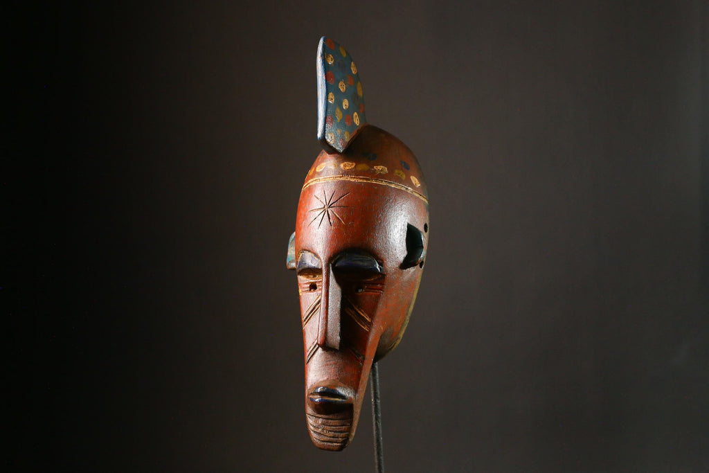 African Mask Antique Bambara Mask of Kore Tribal Art from Mali Unique Collectible Cultural Decor Piece for Home Display-G3425