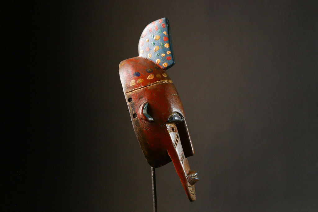 African Mask Antique Bambara Mask of Kore Tribal Art from Mali Unique Collectible Cultural Decor Piece for Home Display-G3425