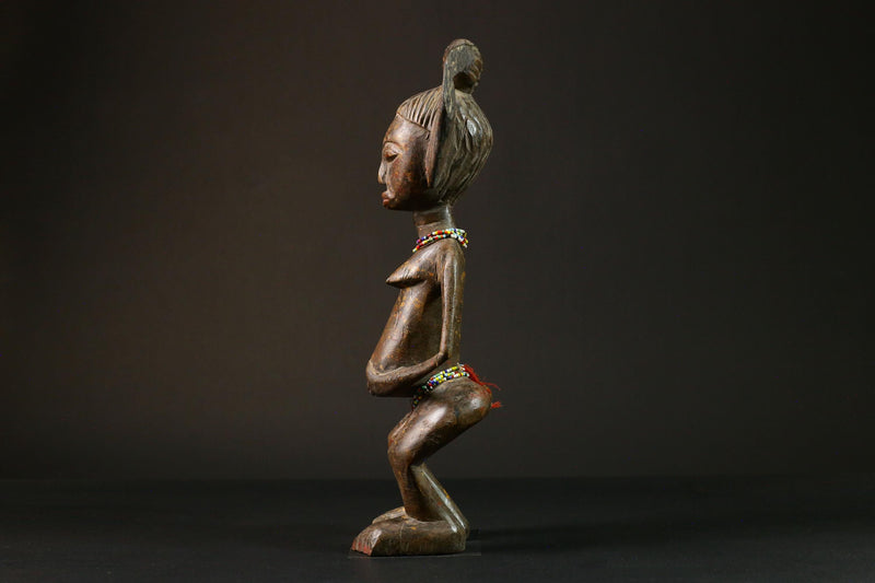 Handcrafted African Wood Mende Sculpture from Sierra Leone | Unique Tribal Art Statue | Authentic Ethnic Décor | Collectible Artifact-G3180