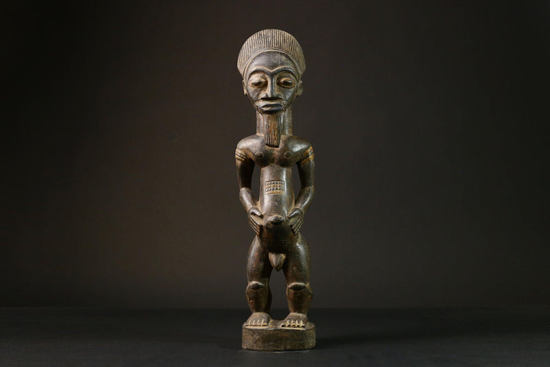 Exquisite Antique African Baoulé Waka Sonaof Wood Statue | Unique Handcrafted Art Piece | Collectible Tribal Sculpture | Ethnic Décor -G3179