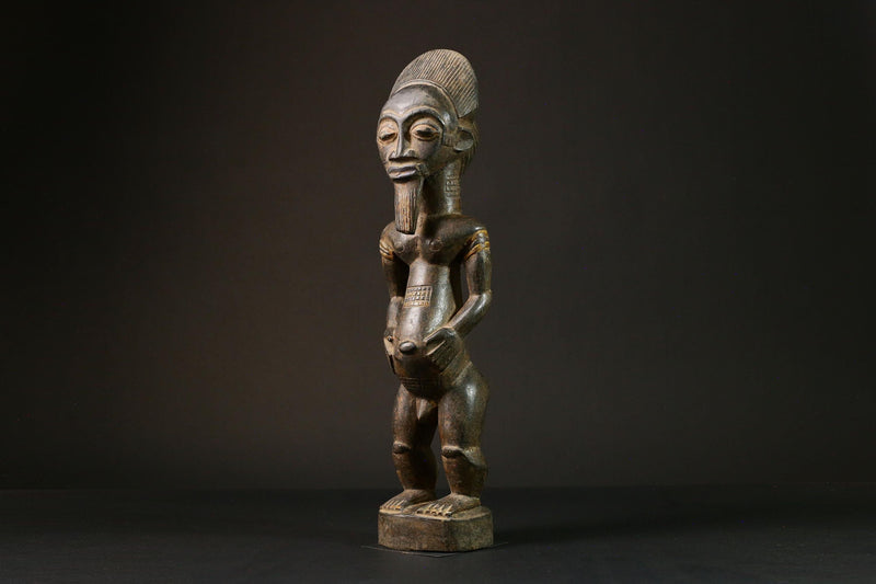 Exquisite Antique African Baoulé Waka Sonaof Wood Statue | Unique Handcrafted Art Piece | Collectible Tribal Sculpture | Ethnic Décor -G3179