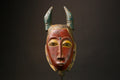 African Wooden Baule Goli Mask Unique Tribal Art Decorative Ritual Mask Collectible Wall Decor Home Accent Gift -9236