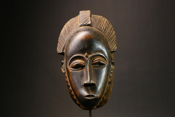 African Vintage African Guro Mask Handcrafted Wall Hanging Primitive Art Home Decor Unique Decorative Piece for Collectors Ethnic Art -G1598