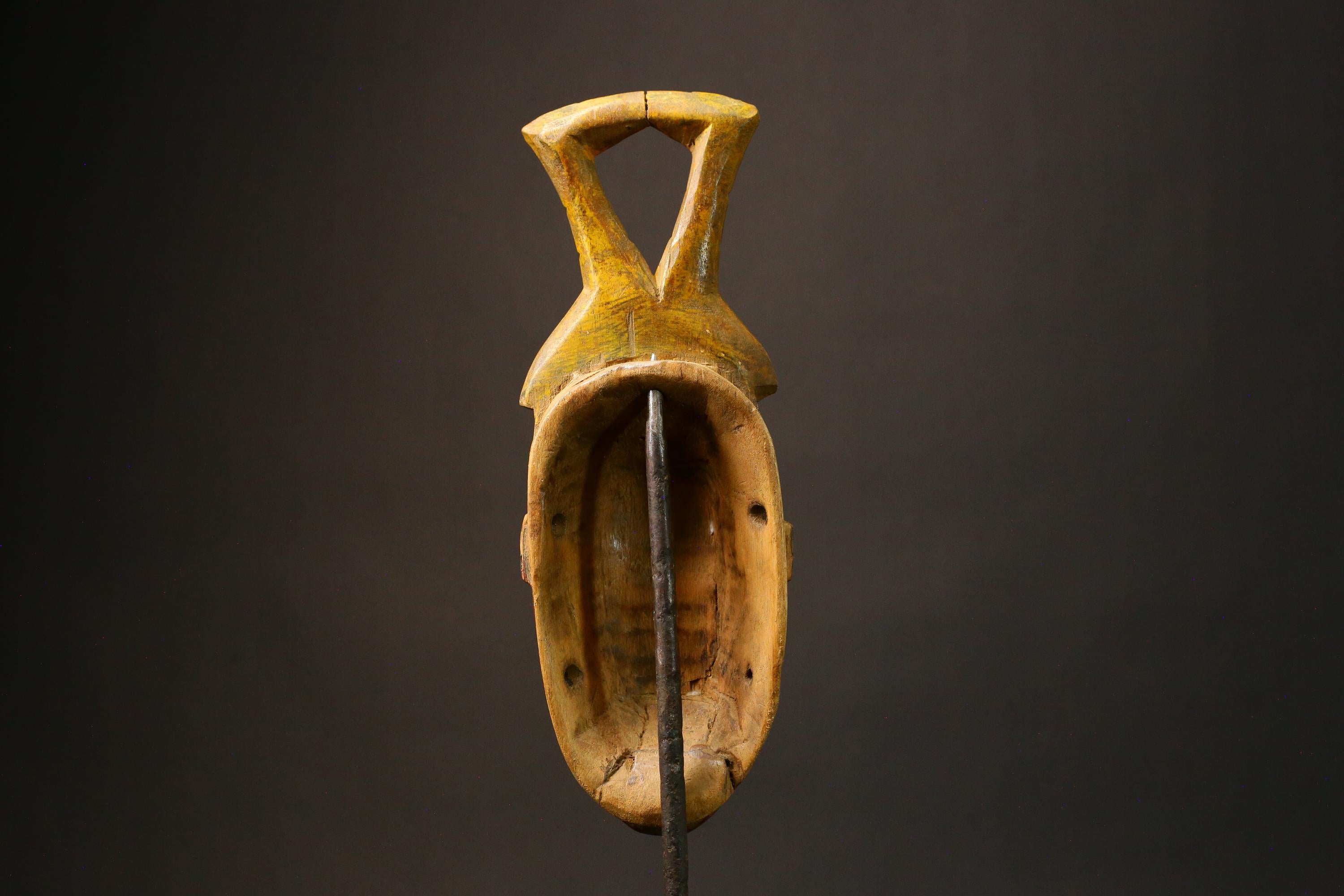 African Hand Carved Vintage Guro Baule Face Mask Unique Wooden Tribal Art Decor Home Wall Hanging Collectible for Art Enthusiasts-9226