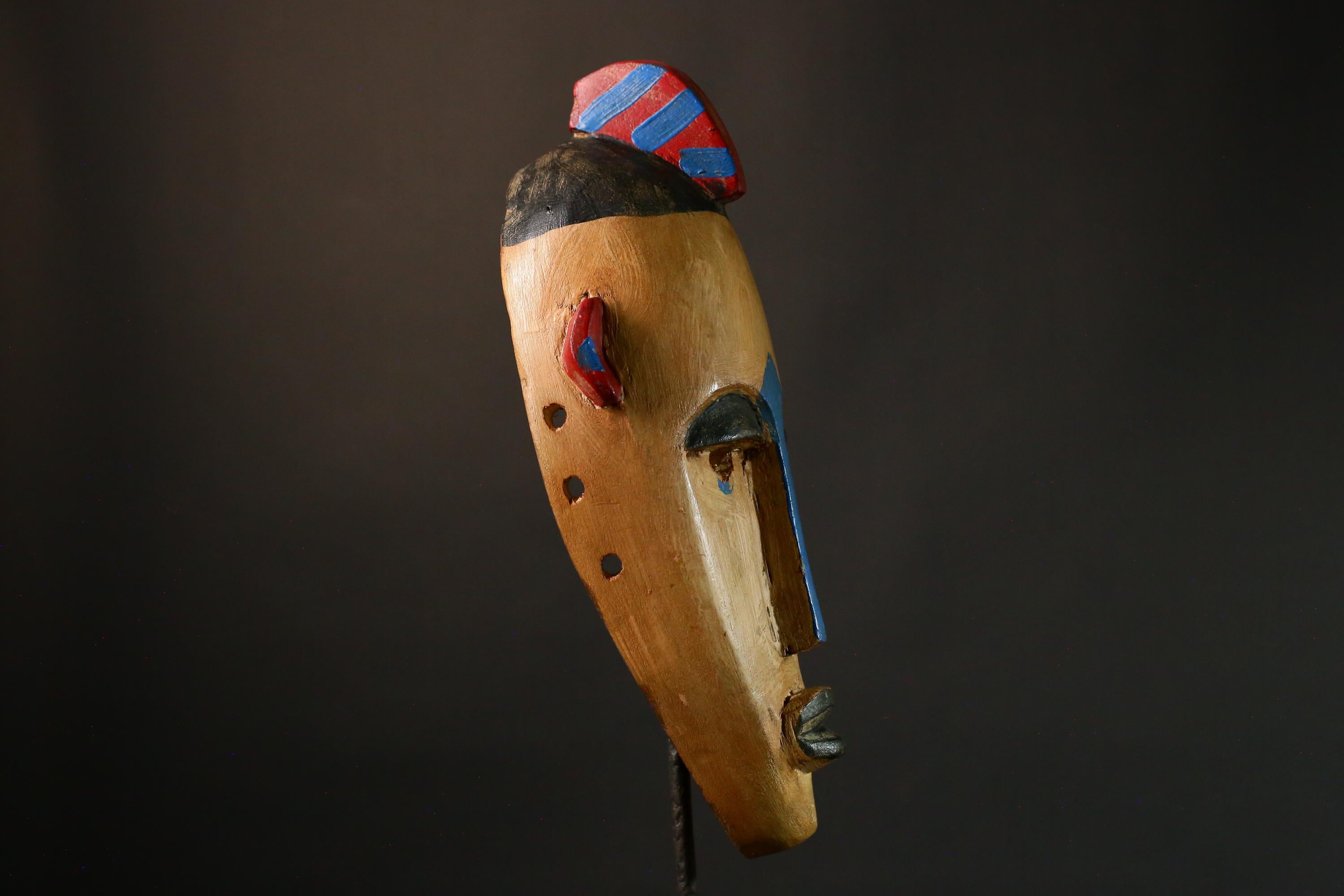 African mask Antique Handcrafted Wooden African Dance Mask Bambara Tribal Art Unique Home Decor G3443