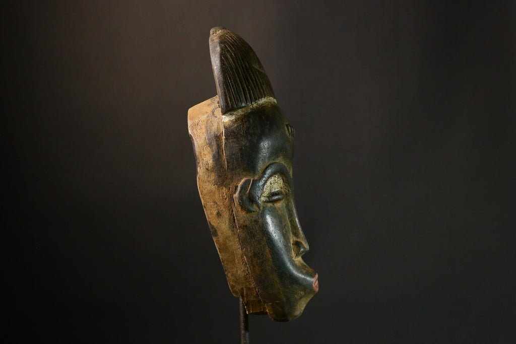 African Home Décor Guro Wooden Mask, Hand Carved Wall Décor, Authentic Tribal Art, Cultural Collectible, Unique Home Decor - G1871