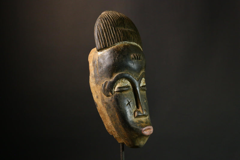 African Home Décor Guro Wooden Mask, Hand Carved Wall Décor, Authentic Tribal Art, Cultural Collectible, Unique Home Decor - G1871