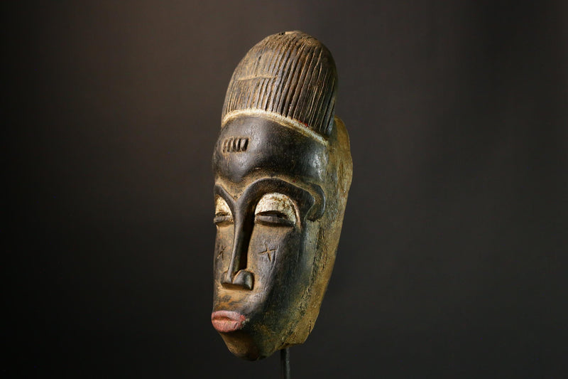 African Home Décor Guro Wooden Mask, Hand Carved Wall Décor, Authentic Tribal Art, Cultural Collectible, Unique Home Decor - G1871