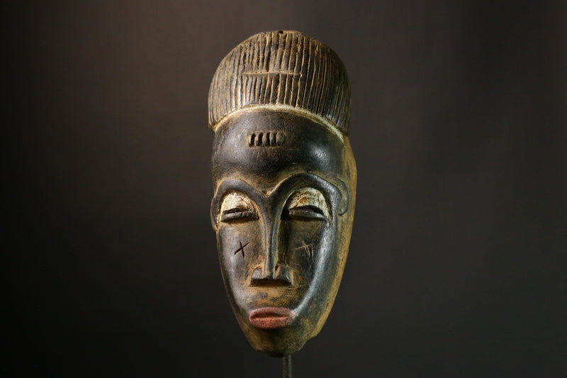 African Home Décor Guro Wooden Mask, Hand Carved Wall Décor, Authentic Tribal Art, Cultural Collectible, Unique Home Decor - G1871