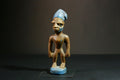 African statue wooden Yoruba Tribal Art, Unique Hand Carved Wooden Statue, Authentic Collectible Decor - 6539
