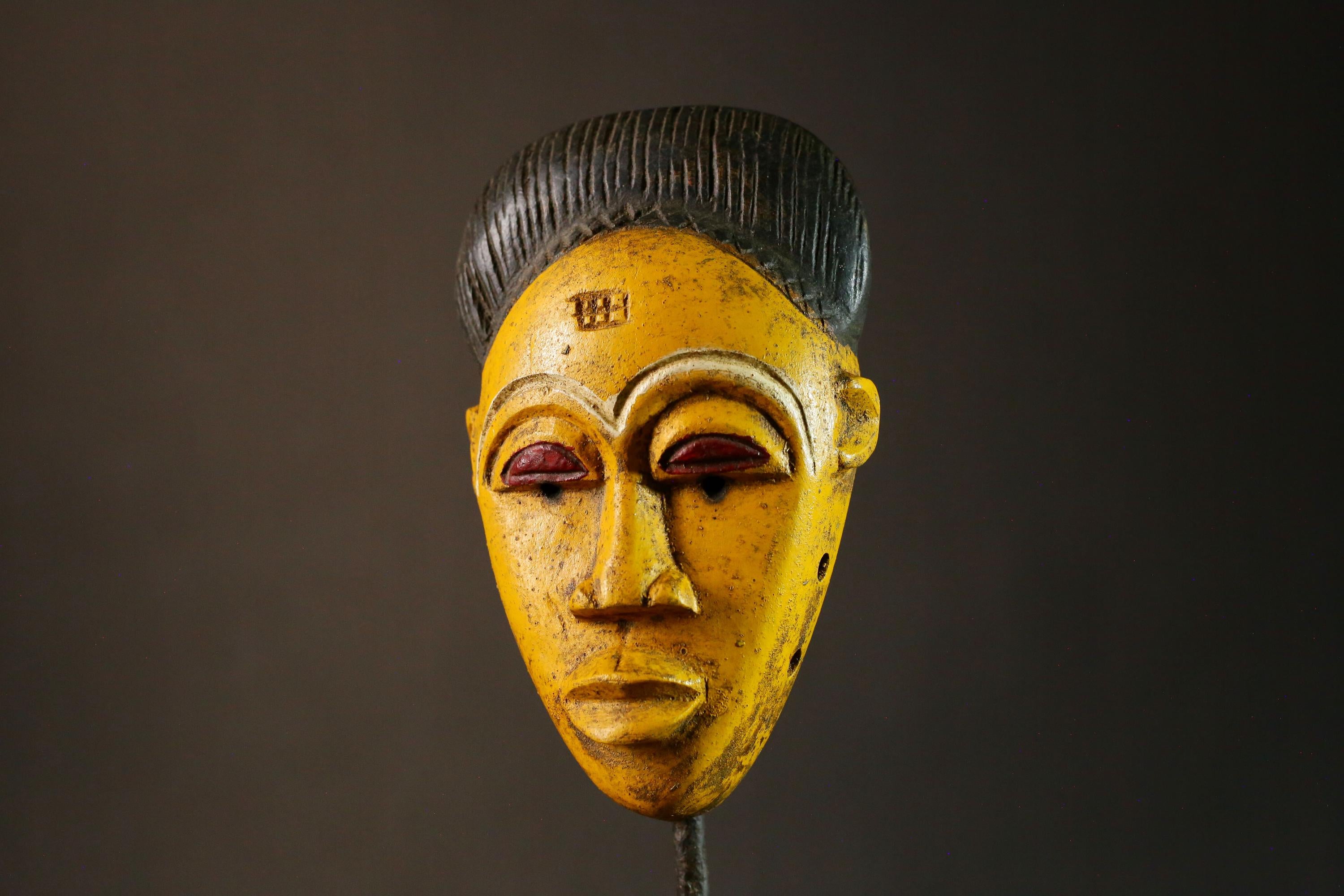 African Mask African Face Mask Authentic Guro Face Mask Tribal Art Wall Hanging Primitive Collectible 8117