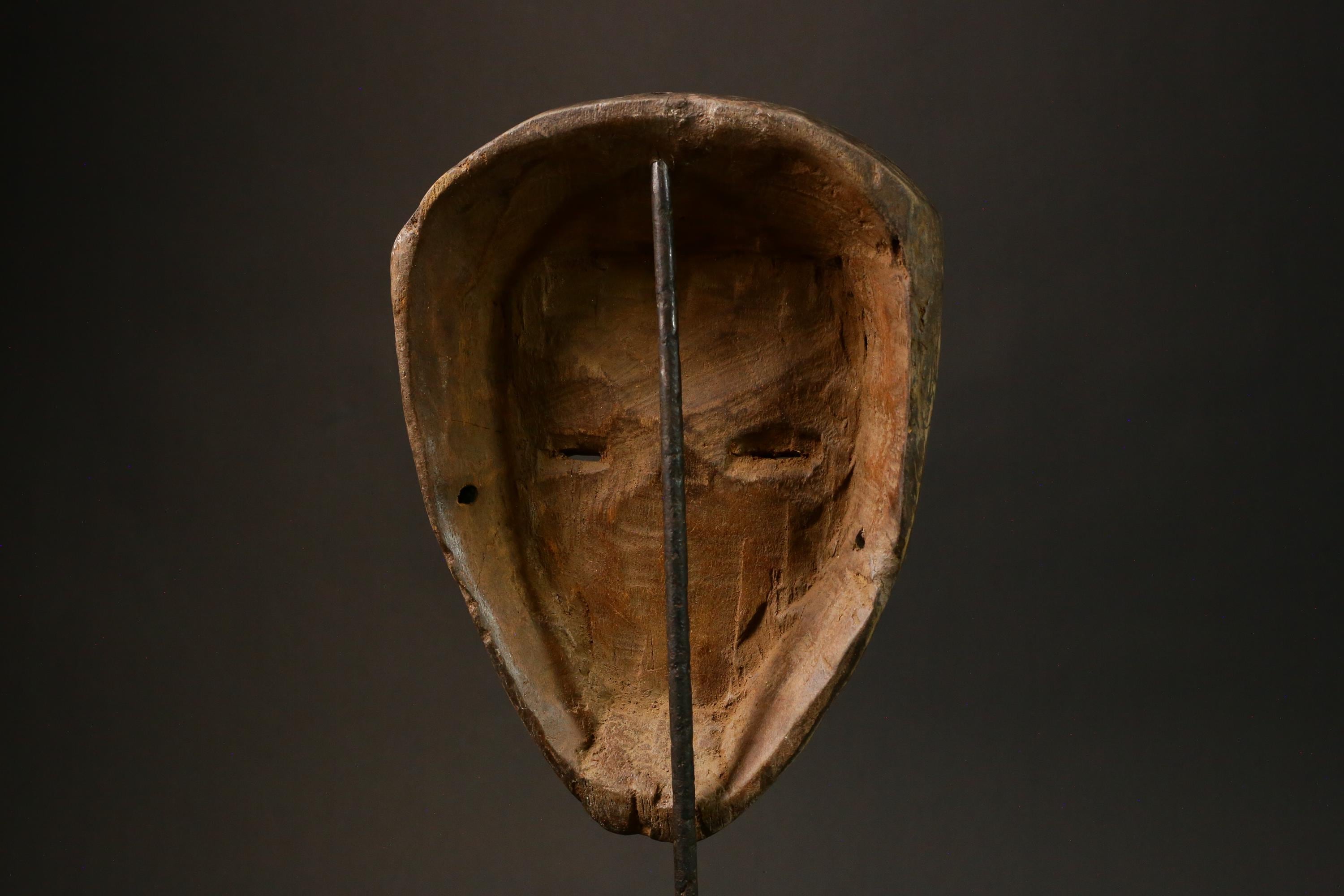 African Vintage Hand-Carved African Lega Masks Unique Wooden Wall Hanging Decor-G1617