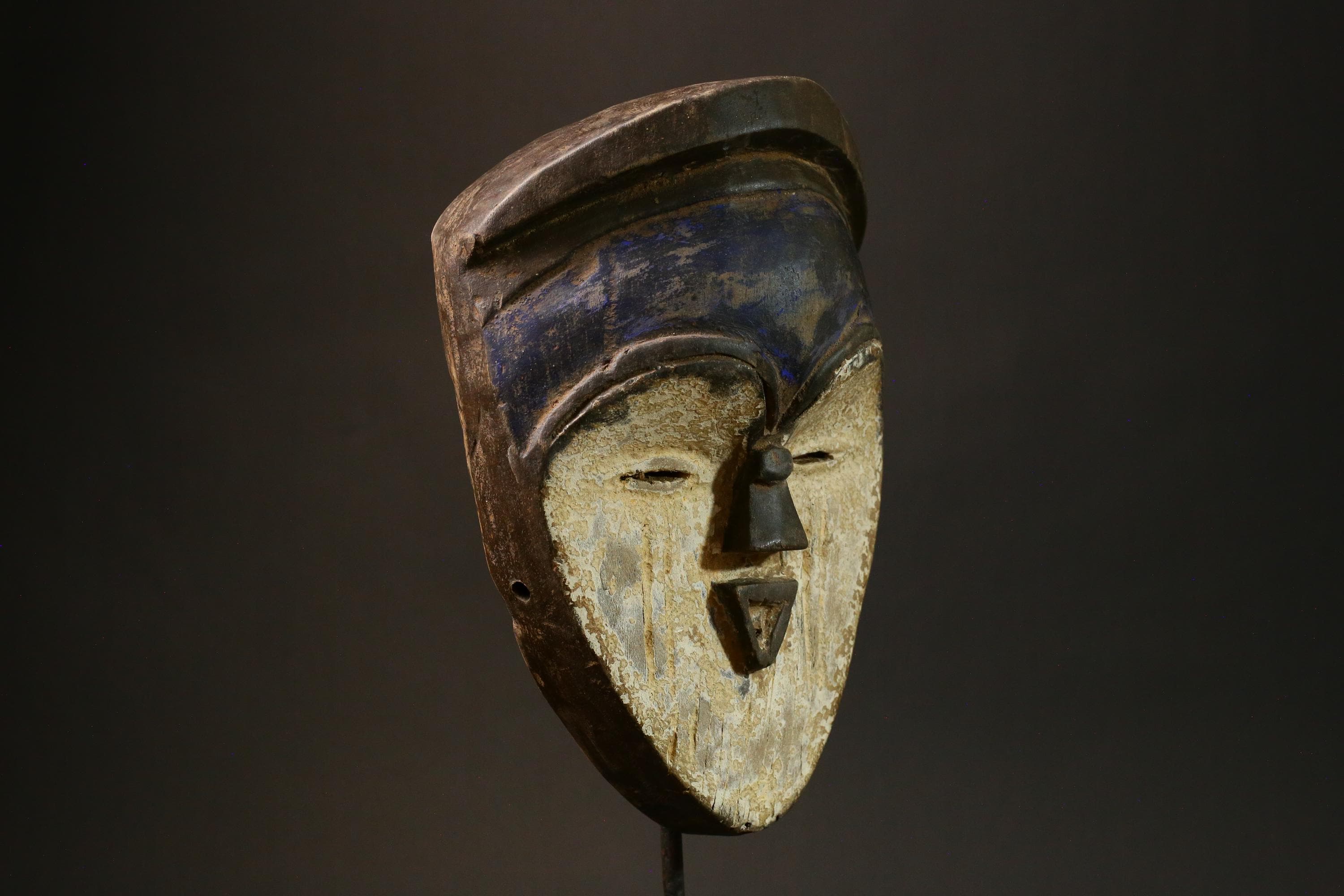 African Vintage Hand-Carved African Lega Masks Unique Wooden Wall Hanging Decor-G1617