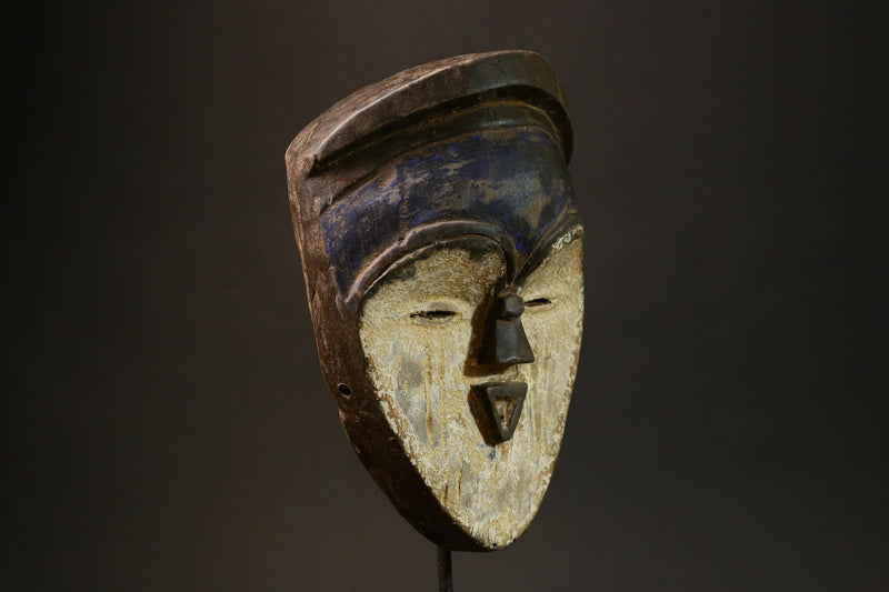 African Vintage Hand-Carved African Lega Masks Unique Wooden Wall Hanging Decor-G1617