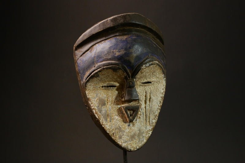 African Vintage Hand-Carved African Lega Masks Unique Wooden Wall Hanging Decor-G1617