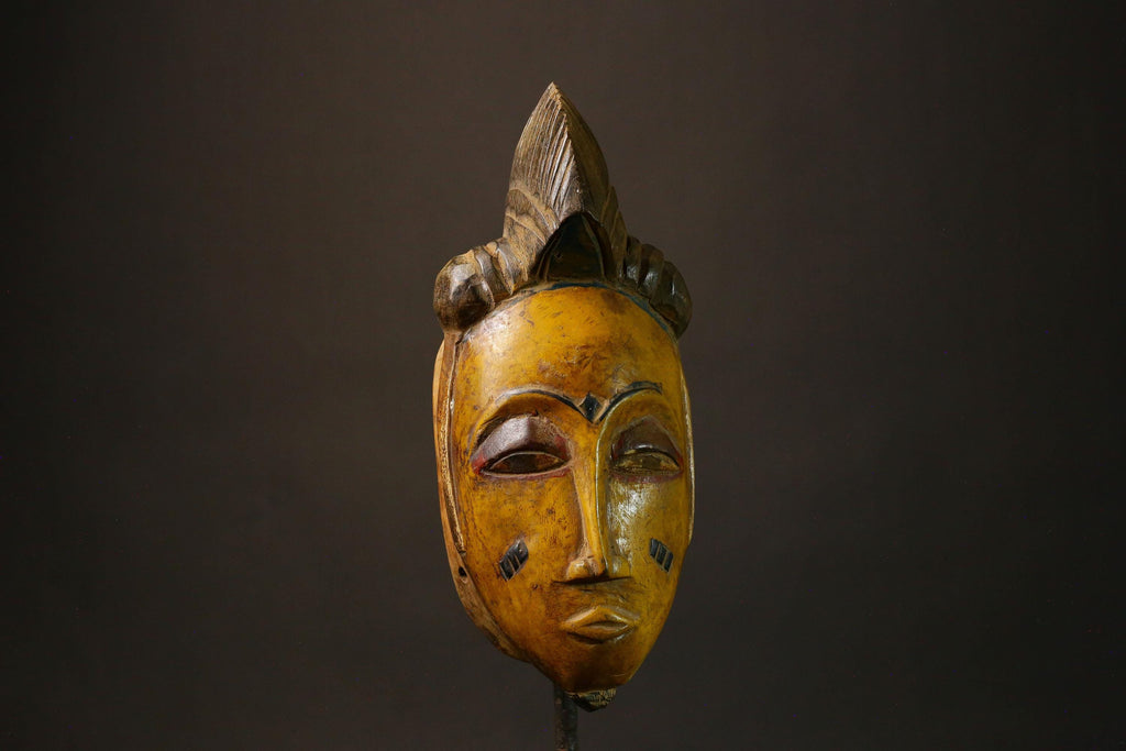 African Mask Hand-Carved African Guro Tribal Face Mask Unique Wooden Wall Hanging Art Decor 9249