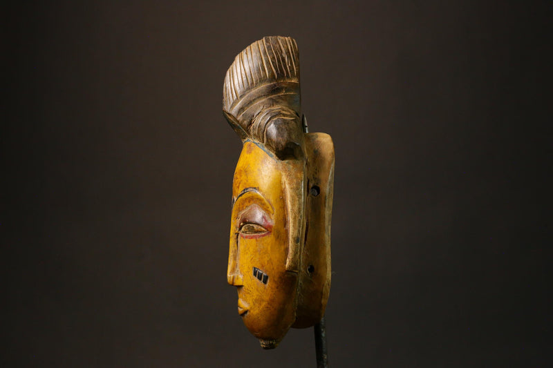 African Mask Hand-Carved African Guro Tribal Face Mask Unique Wooden Wall Hanging Art Decor 9249