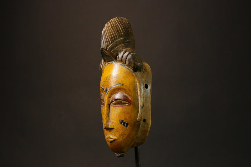 African Mask Hand-Carved African Guro Tribal Face Mask Unique Wooden Wall Hanging Art Decor 9249