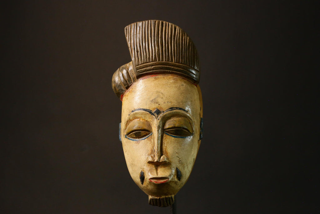 African Mask Handcrafted African Guro Tribal Wood Mask Unique Baule Wall Hanging Decor 9248